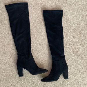 Over the Knee Suede Heels